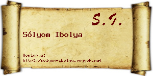 Sólyom Ibolya névjegykártya