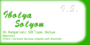 ibolya solyom business card